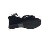 Ladies Cross Strap Wholesale Customized black espadrilles wedges elastic high wedge heel sandals for women