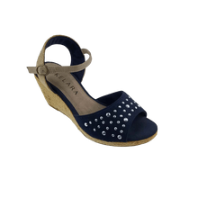 Summer Latest Design Pu Upper TPR Outsole Wedge Ladies Women Sandal
